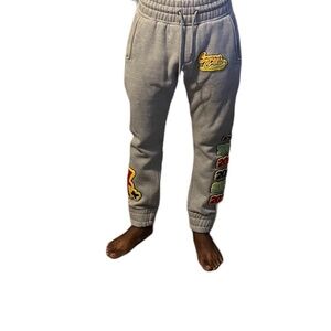 NWOT Tulones Men's Gray Jogger Embroidered ‎ Size Small